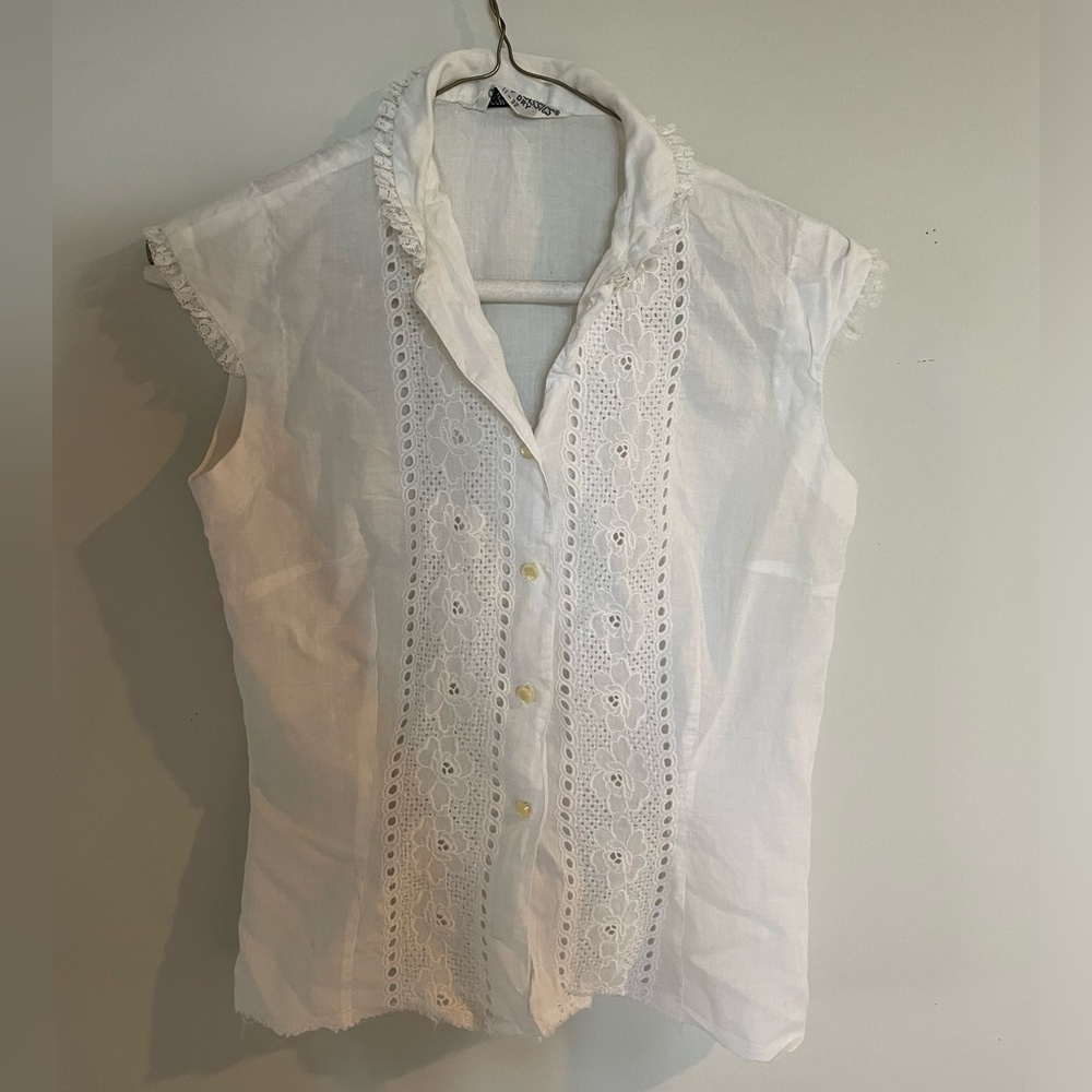 Vintage White Summer Tank
